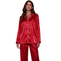 Bestseller Damen Weiche Polyester-Strickjacke mit Revers im Europäisch-Amerikanischen Stil Satin-Schlafbekleidung Lässige Vielseitige Langarm-Jacke