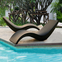Chaise longue en rotin pour piscine et plage, ensemble de mobilier de jardin, chaise longue d'extérieur, Sillas De Playa, ensemble de chaises longues pour femmes