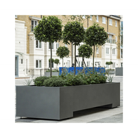 Grande Jardinière Personnalisée d'Extérieur pour Arbres, Pots de Jardin en Métal, Grande Jardinière en Acier Corten