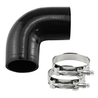 Coude d'angle personnalisé 30/45/120 °   Tuyau en silicone coudé - 19/45/60/70/75 mm, tube réducteur de 3 pouces pour l'admission du radiateur