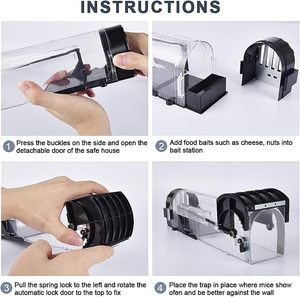 Saijzek Hot Bán Hiệu Quả Cao Nhựa Thông Minh Nhân Nhân đạo Sống Bắt Chuột Chuột Bẫy Thiết Bị Chuột Tap Lồng Chuột Bẫy - Product Image 4