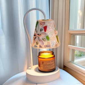 Lampe à mélanger les cires parfumées Mosaico, abat-jour en coquillages naturels, lumière d'ambiance, lampe de table, utilisation intérieure - Product Image 5