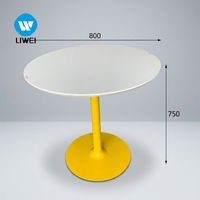 Table basse LIWEI de style nordique moderne, blanche, avec base en métal jaune, table d'appoint de loisirs, meuble de salon, plateau en bois