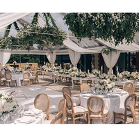 Tente d'événement moderne en PVC TENTCHO, grande tente de réception 40x100, tente de mariage mobile pour 300 personnes, structure métallique extérieure pour événements