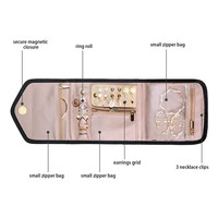 Vente en gros sac de voyage léger pliable pour bijoux sac de rangement portable pour bijoux sac de grande capacité durable multi-grille anneau boucle d'oreille bijoux