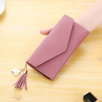 Dompet Wanita Kulit PU Multi Warna Grosir Lebih Murah, Dompet Panjang Anti RFID, Tempat Kartu Kredit Tanpa Penutup, Tebal 30mm