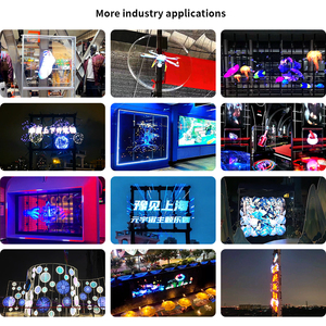 20cm 149-LED <span class=keywords><strong>3D</strong></span> Hologram Fan đồ chơi HD xách tay Holographic hiển thị cho kỷ niệm quà tặng và Máy tính để bàn trang trí - Product Image 6