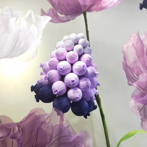 Décoration de scène nouveaux accessoires de mariage route plomb fleur mariage fenêtre papier fleur coquelicot fil grand fini sérigraphie fleur - Product Image 3
