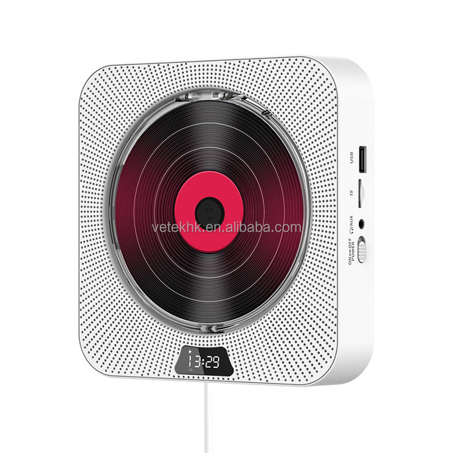 Portable CD Player Rechargeable Support USB TF Card AUX Playback