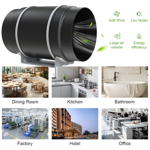 Longwell New Arrival Ứng Dụng Thông Minh Điều Khiển 4 6 8 Inch Im Lặng Mạnh Mẽ Hydroponics EC Động Cơ Dòng Chảy <span class=keywords><strong>Extractor</strong></span> nội Tuyến Ống Fan Hâm Mộ - Product Image 6