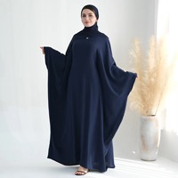 Nouvelle robe kaftan musulmane Abaya RO 596 en polyester infroissable, grande taille, vêtements islamiques modestes pour femmes, Abaya pour femmes