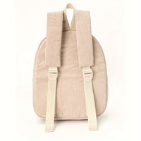 Mochila de Pana con Diseño de Oso para Niños, Unisex, 20L, Correa de Hombro Arqueada, Cómoda, Resistente al Desgaste, para Uso Diario