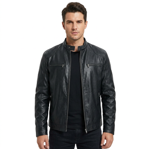 แจ็คเก็ตนักแข่งฤดู<span class=keywords><strong>ห</strong></span>นาว Unisex BS International ทรงปกติ <span class=keywords><strong>ห</strong></span>นังวัวแท้ <span class=keywords><strong>ห</strong></span>นัง<span class=keywords><strong>ควาย</strong></span>แท้ กันลม กันน้ำ แบรนด์สั่งทำพิเศษ - Product Image 1