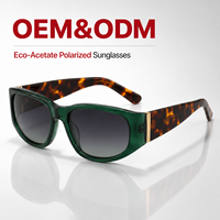 Nouveauté 2026, lunettes de soleil polarisées de luxe unisexes, durables, en bio-acétate, monture ovale intégrale, légères, protection UV400