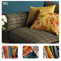 JBL Hilo Natural de Alta Calidad Jacquard Terciopelo Corte-Pila Mariposa Diseño de Bambú Hilo de Trama Alto Teñido para Muebles Coloridos