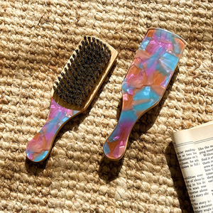 Brosse à cheveux de luxe écologique pour femmes et hommes Palette de bambou en acétate de cellulose Peigne commun de style mode pour usage domestique - Product Image 4