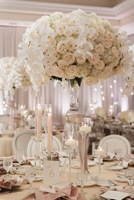 Centre de table et vase à fleurs pour la décoration des tables, fleurs
