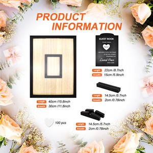 Livre d'or alternatif pour mariage avec cœurs en bois, panneaux de livre d'or pour mariage, <span class=keywords><strong>anniversaire</strong></span>, fête de naissance, baby shower - Product Image 3