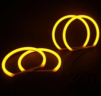 4X131MM Jaune. Ambre. Rouge. Bleu. Vert. Anneaux halo en coton avec LED SMD Angel Eyes pour BMW E36 E38 E39 E46