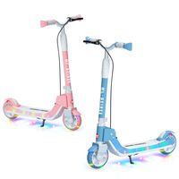 Voiture à roulettes pliable pour enfants de 3 à 12 ans, avec roues lumineuses, pour garçons et filles