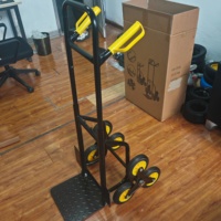 Chariot à main et chariot à roulettes pour monter les escaliers, chariot pliable robuste avec poignée télescopique pour la maison, le bureau, le commerce et l'industrie