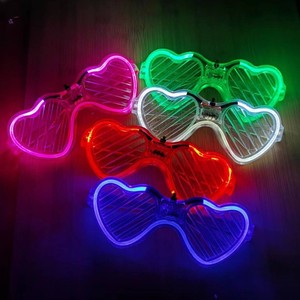 Lunettes LED Lumineuses pour Adultes et Enfants, Accessoires <span class=keywords><strong>de</strong></span> Noël, Halloween, Cosplay, Fête Néon, Cœur, Jouet - Product Image 4