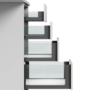 Correderas de Cajón de Vidrio de Cierre Suave, Montaje Inferior, Extensión Completa, Caja de Vidrio para Cajón, al Mejor Precio - Product Image 3