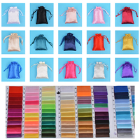 Sacs à cordon en satin de soie personnalisés avec logo sur mesure pour le rangement de perruques, bijoux et emballages cadeaux, impression sérigraphique