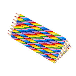 Set di Matite Colorate Personalizzate Mezza Misura 4-in-1 Arcobaleno per Promozioni - Product Image 1