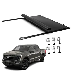 KSCAUTO Soft Roll Up Truck Bed Tonneau Cover For Ford F150