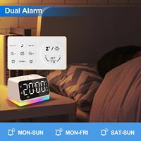 Neueste Tragbare LED Smart Elektronische Tischuhr Digital mit Eingebauter Lithium-Batterie Wecker mit FM-Radio