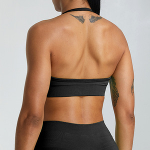 Sexy Beautiful Back Fitness Yoga Bra Open Back Sports Bra High Quality Shockproof <strong>Seamless</strong> <strong>Underwear</strong> <strong>Women</strong> Running Workout Top - Product Image 6