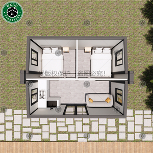 Maison conteneur extensible préfabriquée 2-3 chambres à construire rapidement, villa mobile avec panneaux sandwich - Product Image 6