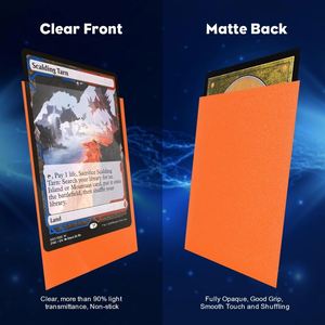 Fundas Protectoras para Tarjetas de Magia, Texturizadas Mate Premium, 300 Unidades, Color Naranja - Product Image 5