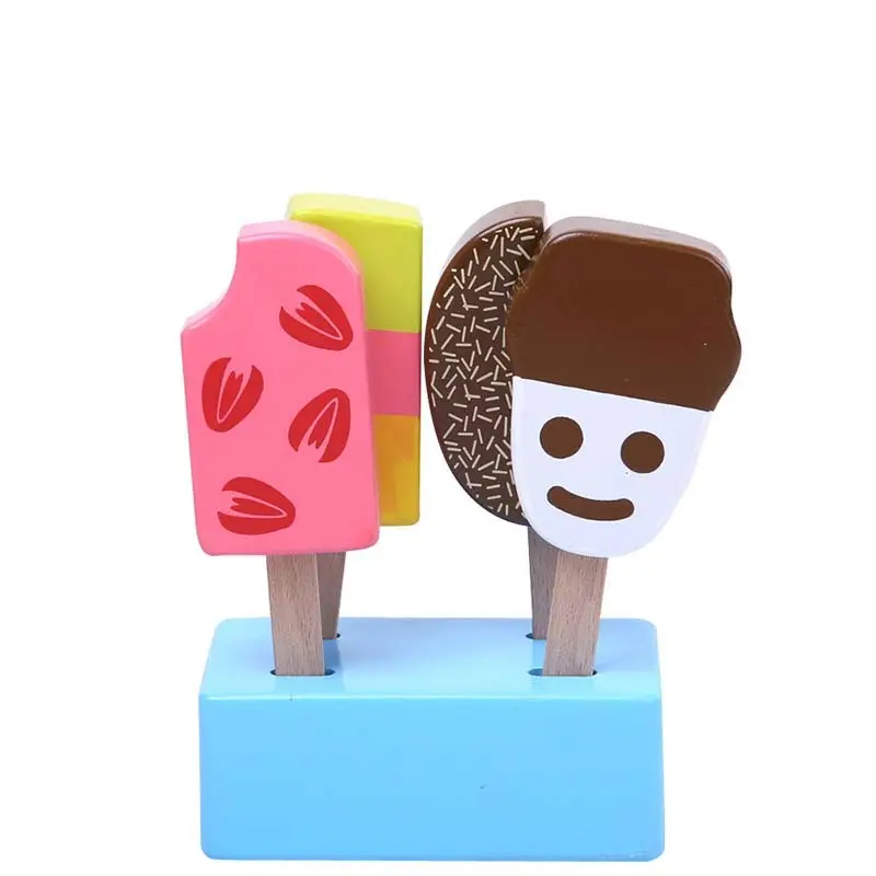 new item manufacturer funny pretend play wooden ice cream shop set toysfor kids kitchen toy wooden toy