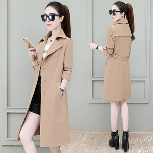 Gabardina de longitud media para mujer, abrigo estilo británico, temperamento, novedad de <span class=keywords><strong>2021</strong></span> - Product Image 2