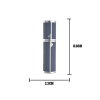 Bouteille en aluminium avec logo personnalisé, flacon de parfum vide de 5 ml, étui enveloppé de cuir de luxe