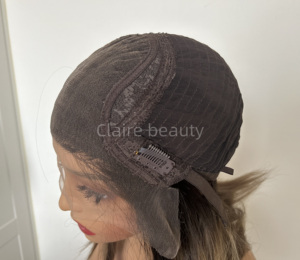 Perruque juive de haute qualité en cheveux humains, perruque casher à dentelle frontale, perruque juive faite à la main, adaptée aux femmes - Product Image 2