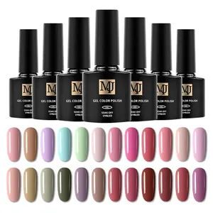 beaty products nail polish manufacturers MJ brand 120 colors 6 colors/set gel nail polish uv led gel nail polish set