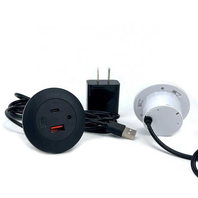 Two Ports USB Socket +C Face Plate with USB Extension Cable