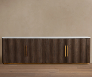 Nuevo Diseño de Muebles de Sala de Estar Estilo Americano, <span class=keywords><strong>Mueble</strong></span> para <span class=keywords><strong>TV</strong></span> de Lujo con Cubierta de Mármol, <span class=keywords><strong>Madera</strong></span> Maciza de <span class=keywords><strong>Roble</strong></span>, Consola Multimedia de 4 Puertas - Product Image 5