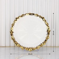 Vaisselle Jetable d'Hôtel Luxe Discret au Design Raffiné, Ensemble Haut de Gamme pour Cuisine Occidentale avec Assiettes à Steak et Bols à Bord Doré