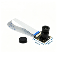 Kamera Mata Ikan Raspberry Pi 4 Night Vision 5MP OV5647 dengan Panjang Fokus yang Dapat Disesuaikan 70/95/160 Derajat