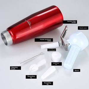 Distributeur de crème fouettée en aluminium avec logo personnalisé Pistolet à siphon pour café, dessert, décoration de gâteaux - Product Image 2