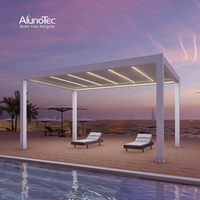Modernes Design Terrassendach motorisierter Aluminiumgarten-Pergola Schwimmbad Hinterhof Gazebo