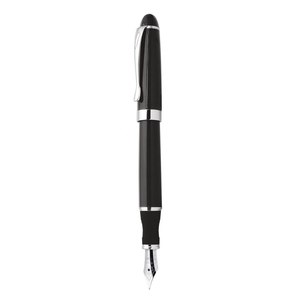 Penna stilografica in metallo nero con punta in oro o acciaio inossidabile per la scrittura di studenti finanzia regalo cofanetto o allentato e resistente alla moda - Product Image 1