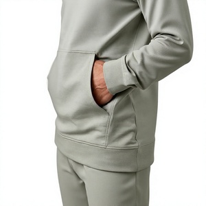 Conjunto Deportivo Informal para Hombre, Color Gris Claro, con Capucha, Pantalón Largo, Bolsillos Laterales, Corte Regular, 100% Algodón, para Otoño - Product Image 6