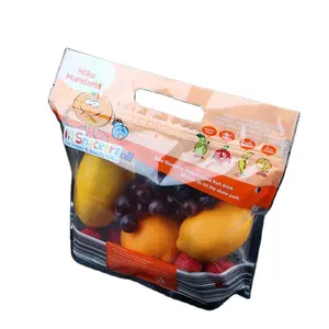 Accepter Personnalisé Perforé En Plastique Légumes Frais Fruits Emballage Sac Pochette