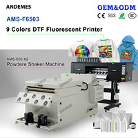 Imprimante DTF 9 couleurs A1 24 pouces Machine d'impression à quatre têtes d'impression I3200 Imprimante à jet d'encre Imprimante industrielle à grande vitesse
