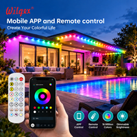 Lampu Luar Ruangan RGB Pintar Permanen dengan Kontrol Jarak Jauh via Aplikasi, Sinkronisasi Musik, Tahan Air IP67 untuk Dekorasi Natal di Atap Rumah